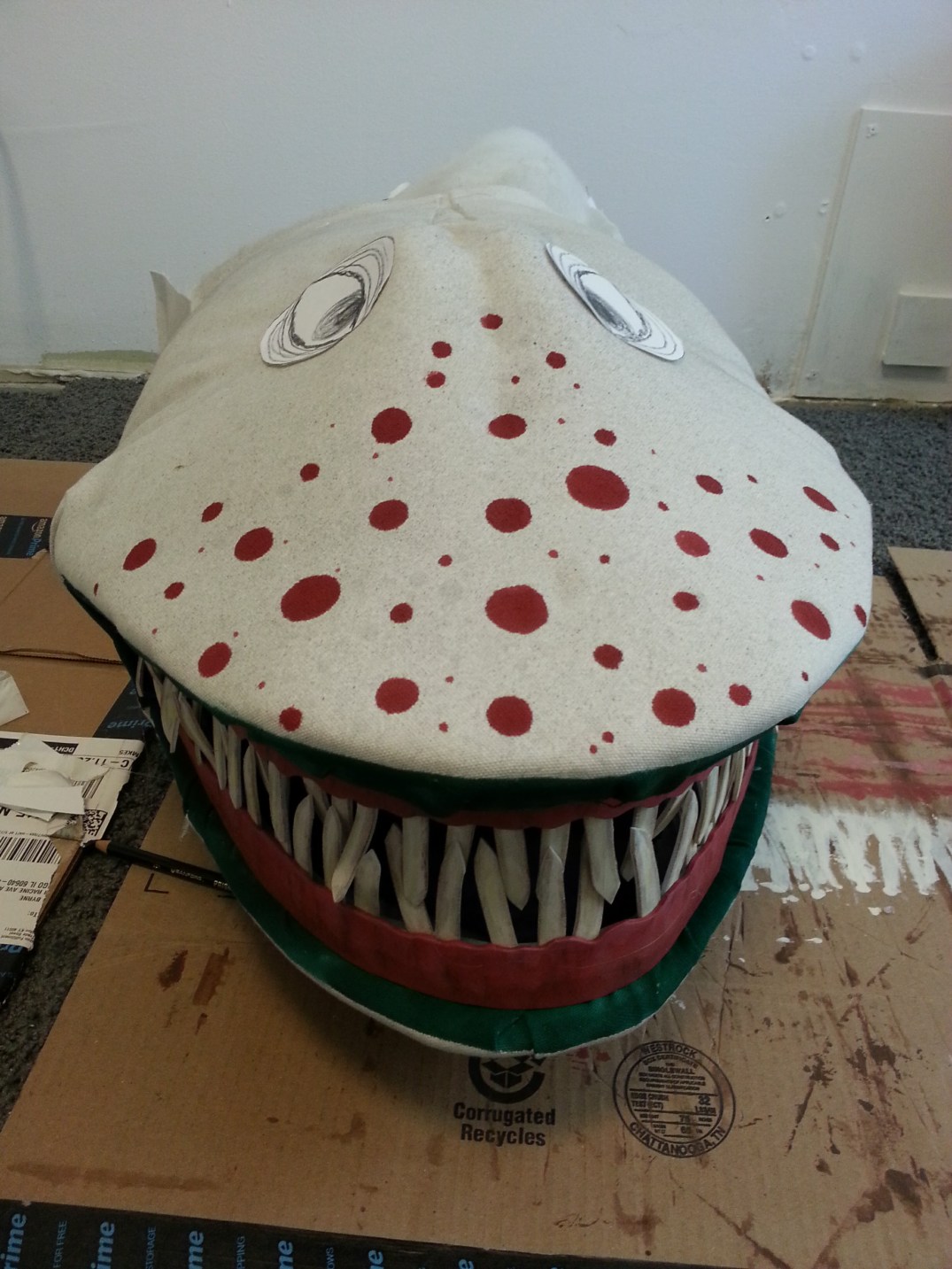 Beetlejuice Sandworm costume WIP2
