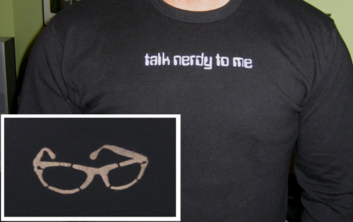 talk nerdy to me stencil