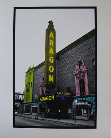Watercolored photo - Chicago marquees: Aragon