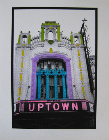 Watercolored photo - Chicago marquees: Uptown Theater
