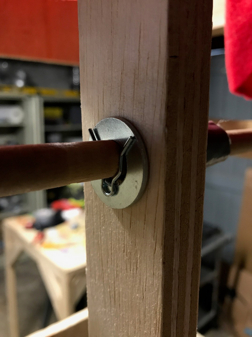 faux chimney with Santa legs